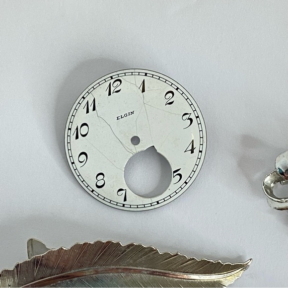 Vintage Jewelry Lot Elgin Brooch Pin Clip Rhinestone Enamel Floral Estate 10pc - Picture 2 of 10